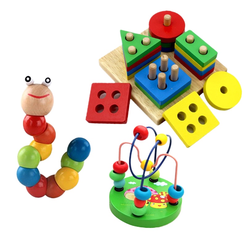 五彩智慧套柱 积木玩具 16*16*13cm