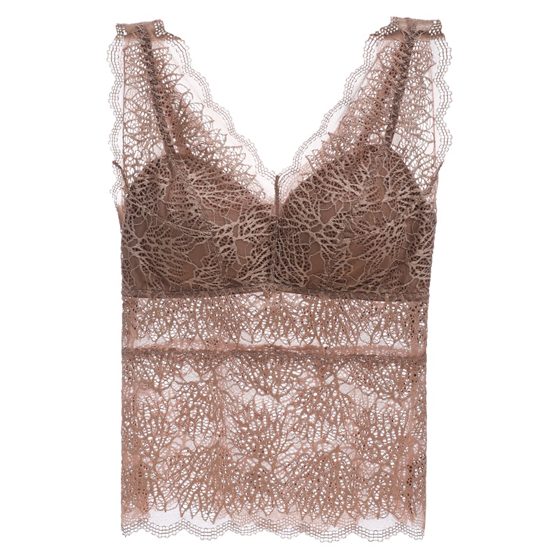 俞兆林美背内衣女夏薄款性感聚拢文胸无钢圈吊带蕾丝胸罩裹胸背心女