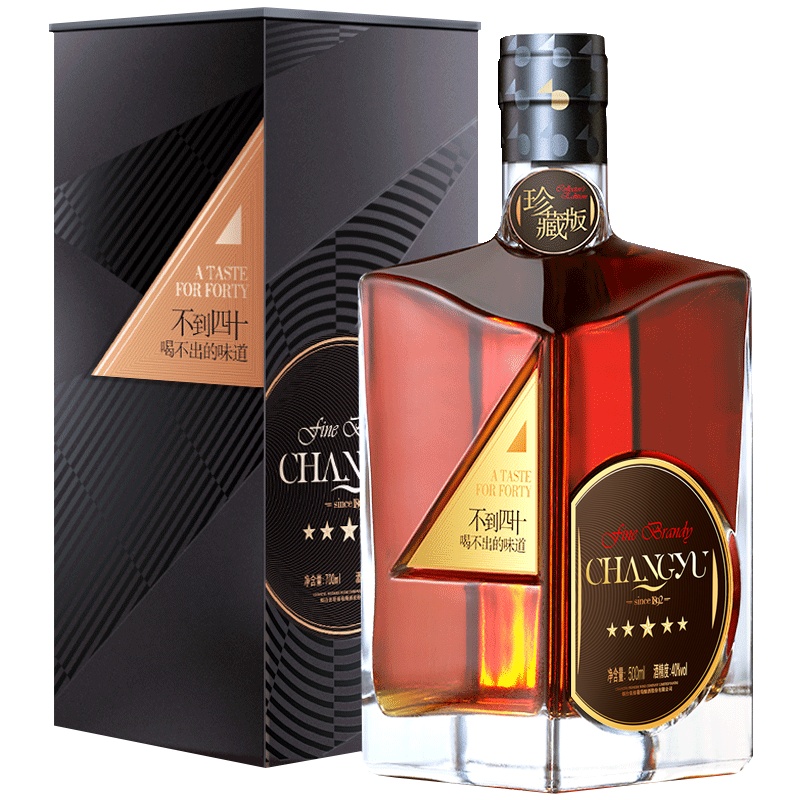 张裕官方直营 珍藏五星白兰地500ml 洋酒