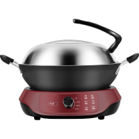 电炒锅分体式炒菜蒸煮一体法耐(FANAI)多功能家用不粘大容量铸铁电热火锅