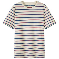 【满198减100预估价：21】森马夏季短袖T恤男士纯棉条纹体恤上衣男学生海魂衫潮流