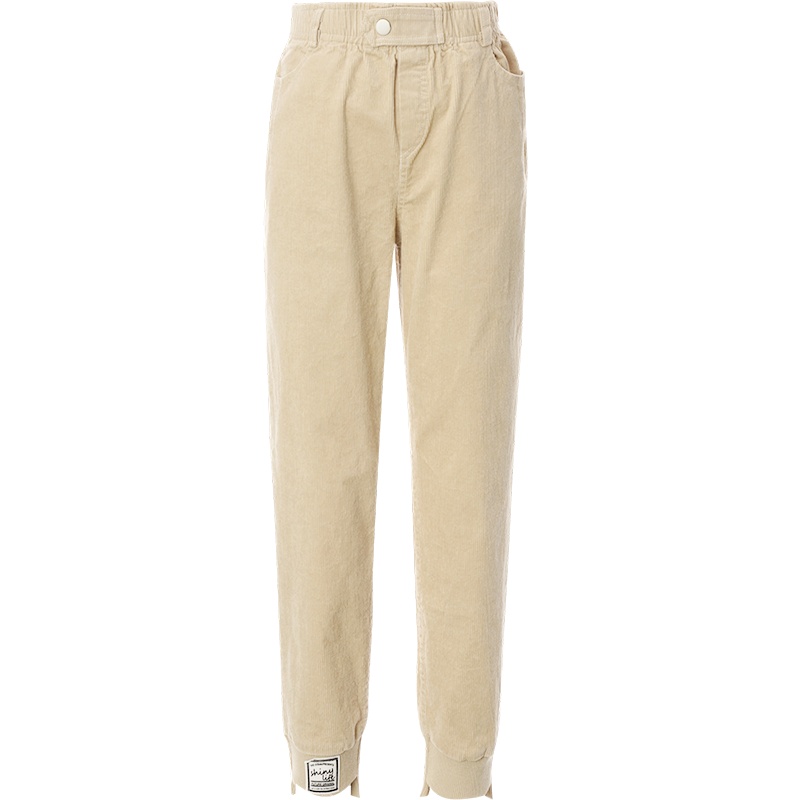 OUNIXUE欧昵雪 | [灯芯绒宽松九分裤]秋冬季高腰休闲裤子女修身小脚休闲裤