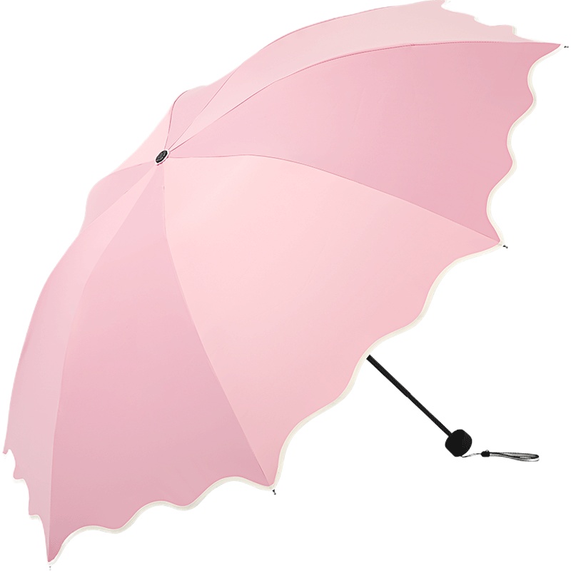 天堂伞防晒防紫外线女神太阳伞小巧折叠遮阳伞黑胶晴雨伞两用便携印logo定制广告伞