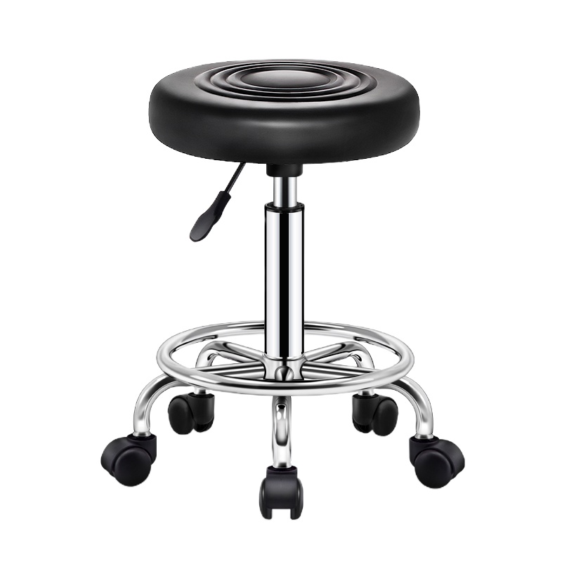 豫亨 吧台椅升降吧椅旋转吧凳酒吧椅子家用转椅高脚凳靠背圆凳美容凳子 升降圆凳不带轮