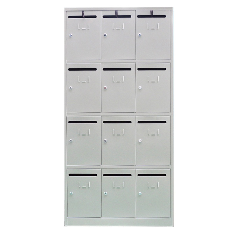 DXBG钢制信报箱小区多门信报柜带锁投递柜室外可定制15门信报箱