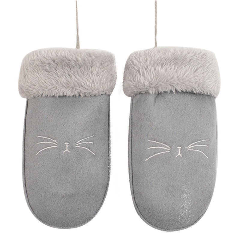 milky friends牛奶朋友儿童手套冬女孩保暖加绒可爱女秋冬小孩连指秋冬季男孩宝宝手套冬