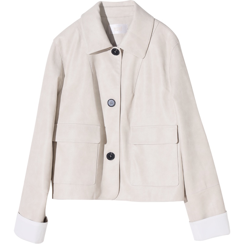 娅丽达女装2019年秋季新款pu皮衣外套女短款宽松韩版百搭时尚上衣I7533