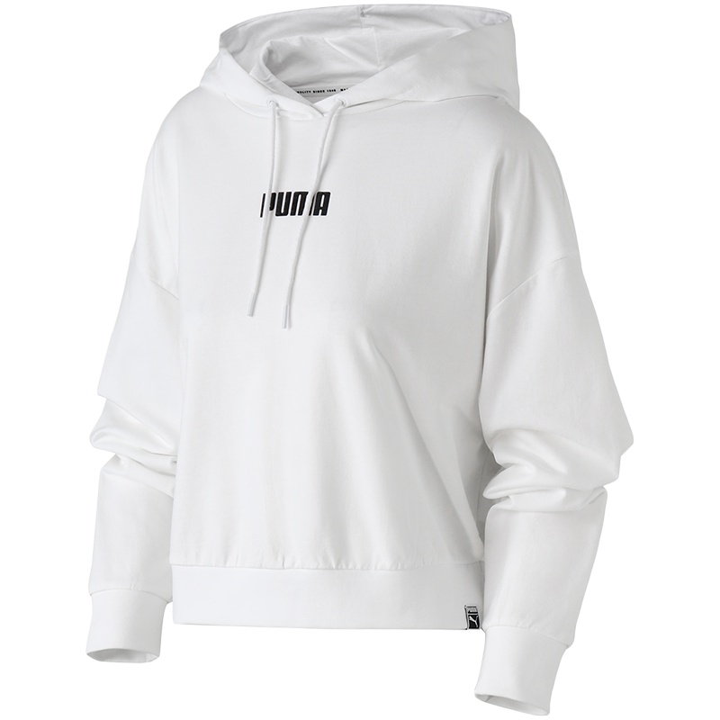 PUMA彪马女装2019春秋新款运动休闲短款连帽卫衣套头衫579612