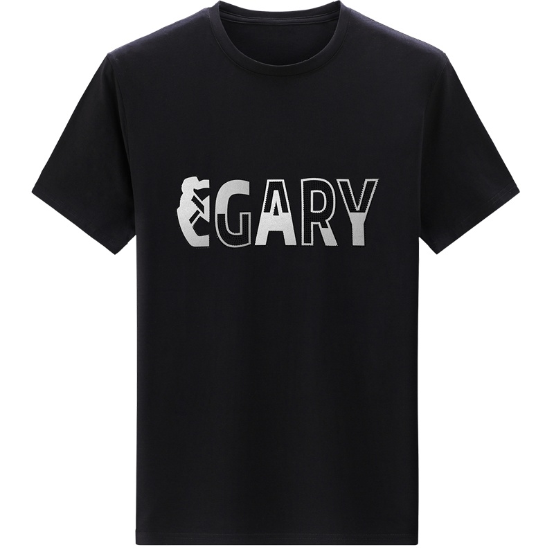 传奇保罗美式简约T恤纯棉百搭t恤男修身潮流春秋款短袖休闲打底衫男装