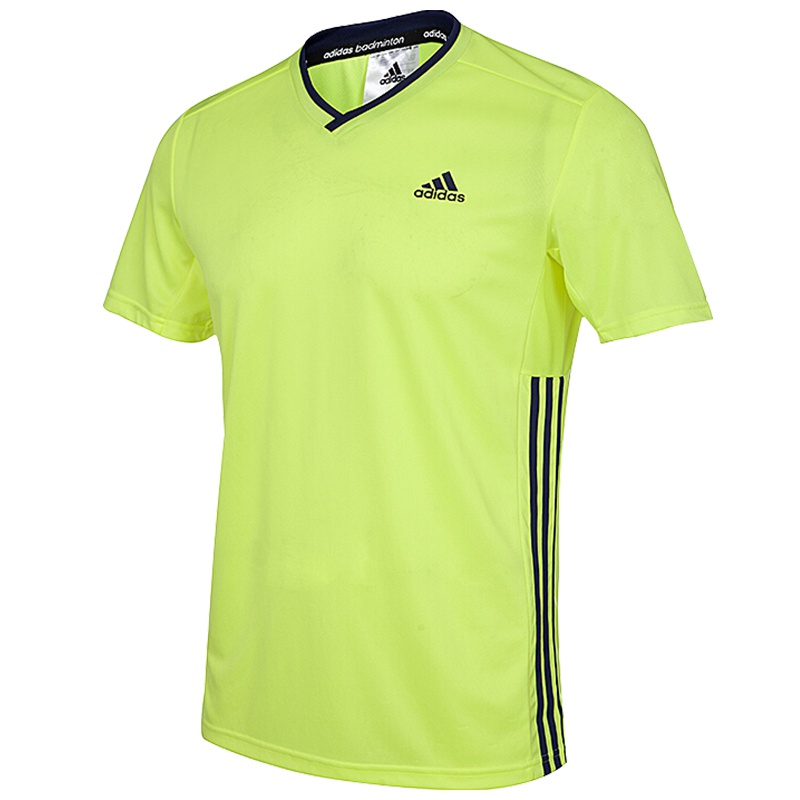 阿迪达斯 （adidas）夏季新款男款休闲训练上衣 羽毛球短袖T恤 男款S90099红 （S码-3XL码）