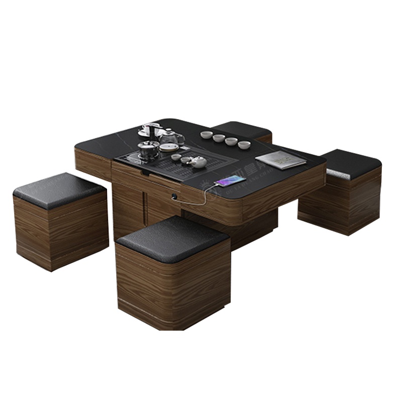 智能自动升降茶几烧水壶一体岩板茶台多功能功夫茶几客厅家用茶桌