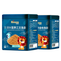 禾泱泱(Rivsea)三文鱼酥+金枪鱼酥组合装 无调味鱼酥鱼肉松软美味无添加盐与白砂糖 罐装