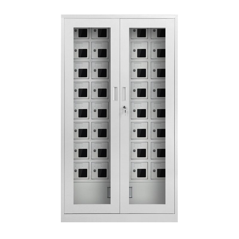 苏美特手机充电柜存放柜对讲机柜工厂医院学校手机存放收纳柜40门(带充电)