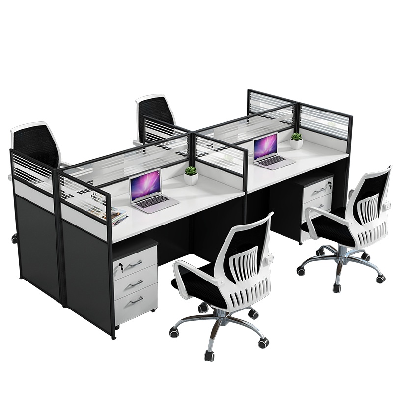 [规格:面对面四人位]办公桌办公家具_广州职员屏风办公桌2_4_6人位办公组合卡座