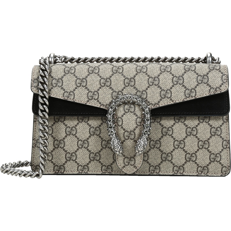 GUCCI 古驰 女士 Dionysus系列帆布/麂皮单肩斜挎包酒神包小号 499623 92TJN