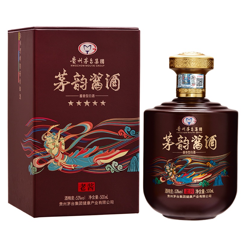 贵州茅台集团 茅韵酱酒 53度酱香型白酒礼盒 500ml*1瓶装