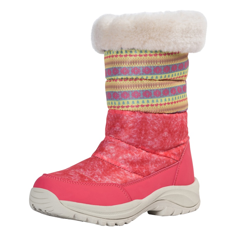 NTN韩版户外冬季俄罗斯羽绒加绒东北防水女士情侣滑雪地鞋棉靴子