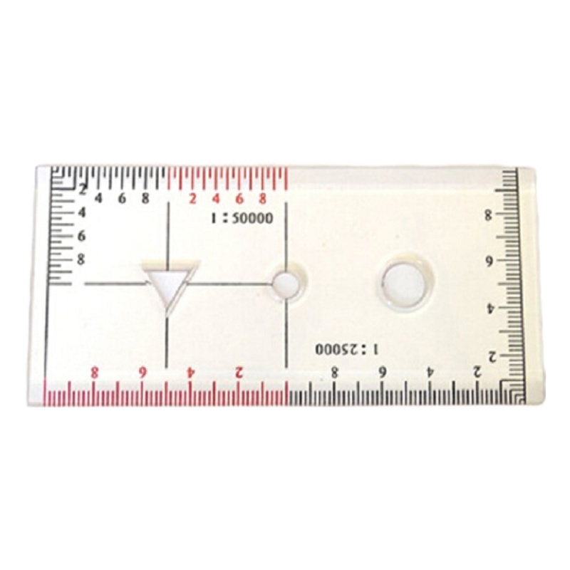 坐标尺炮兵小指挥尺1:50000 刻印版坐标尺炮兵坐标梯尺
