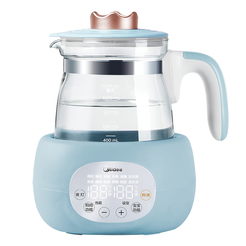 美的(Midea)婴儿智能恒温调奶器1.2L 暖奶器多功能婴儿冲奶粉养生壶 皇冠SE款MI-MYTP305