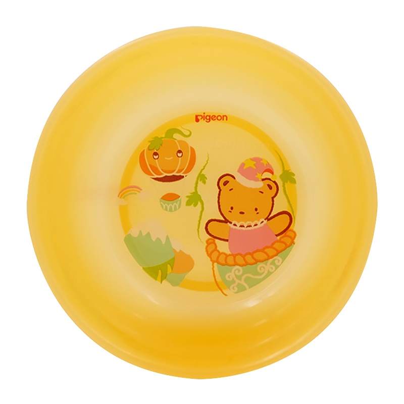 [贝亲官方旗舰店]贝亲正品 欢趣哺喂碗 欢趣圆碗 辅食训练吃饭碗儿童餐具 可微波黄色DA93