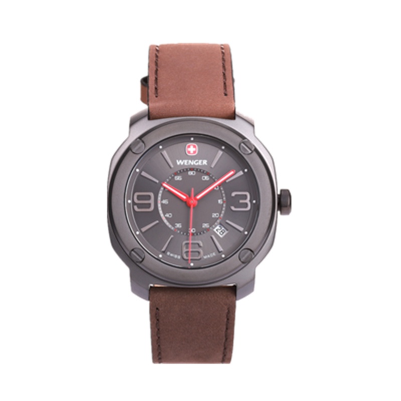威戈(WENGER)瑞士品牌 Escort系列石英表男休闲商务皮带男士腕表 01.1051.104