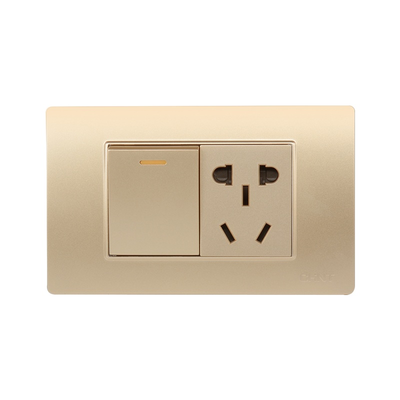 正泰NEW5D系列118型开关插座面板一开五孔家用墙壁暗装多孔带usb空调16a三孔...