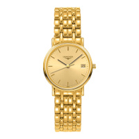 浪琴(Longines) 手表女表瑰丽系列石英精钢腕表 L4.320.2.32.8 金色金盘30mm