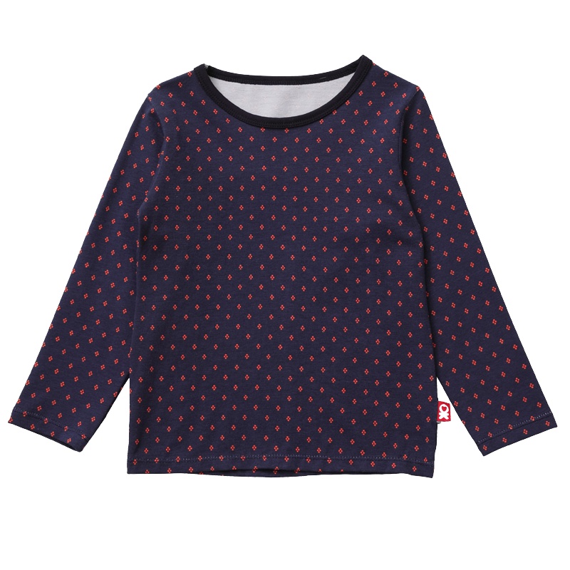 Okayfit 80-130儿童纯棉打底衫 男女童上衣中小童圆领简约长袖T恤