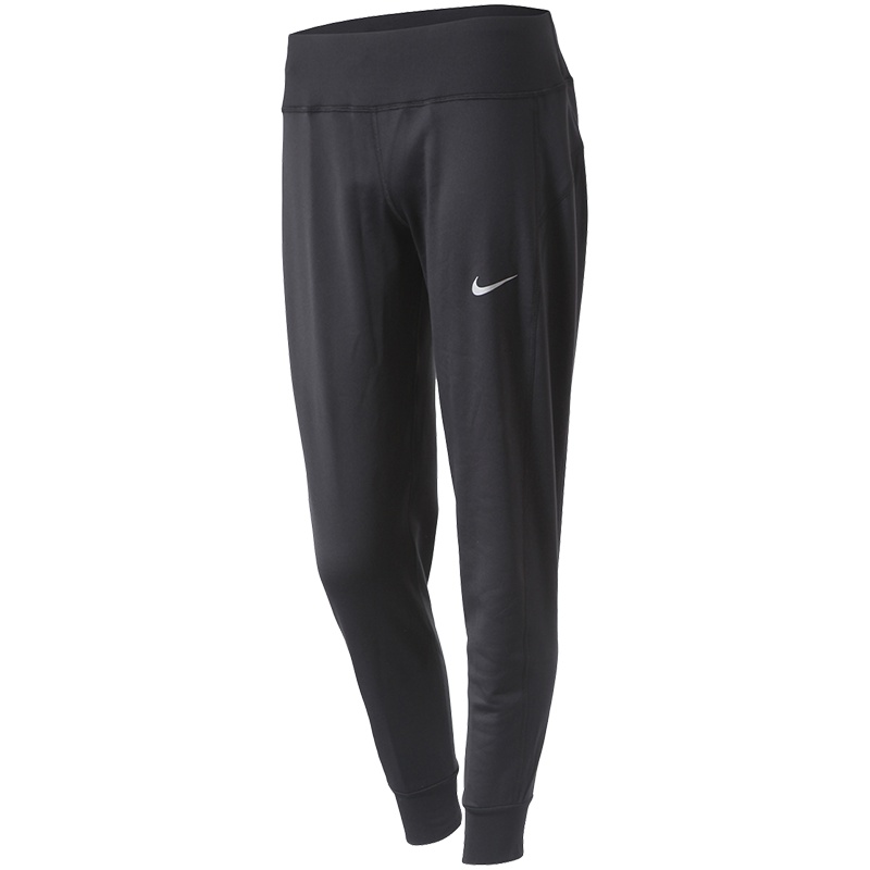 Nike耐克女装长裤跑步针织保暖小脚休闲运动裤856154 L 黑色