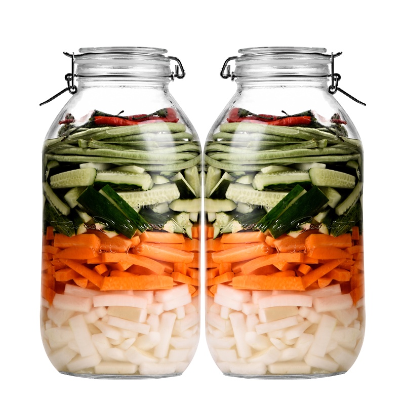 喜碧(Scybe)10斤泡酒瓶泡菜坛 潘多拉玻璃家用酿酒密封罐药酒瓶酵素桶 2只装