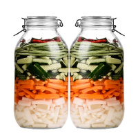 喜碧(Scybe)10斤泡酒瓶泡菜坛 潘多拉玻璃家用酿酒密封罐药酒瓶酵素桶 2只装