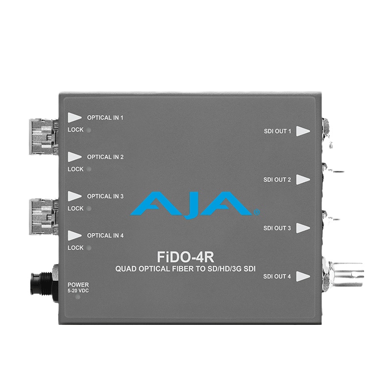 AJA FiDO-4R 4通道单模LC光纤到3G-SDI接收器 HD高清视频转换器 FiDO系列