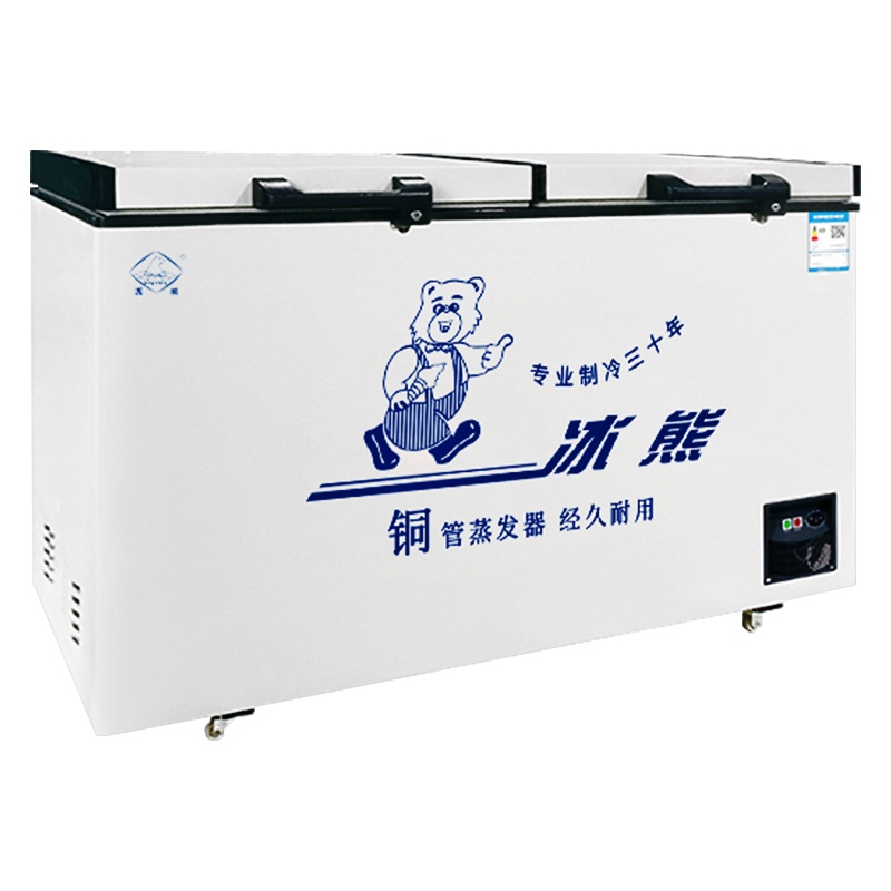 冰熊(bing xiong)BC/BD-558升商用大冰柜 卧式大冰库冷柜 冷藏冷冻转换展示柜 卧式双门顶开冰柜