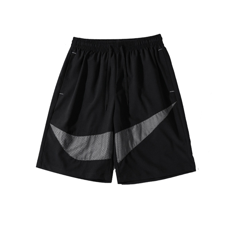 运动短裤男休闲裤夏季新款宽松阔腿裤男士七分裤显瘦黑色工装裤7