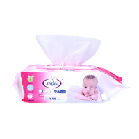 littleANGEL 100抽/4包进口品牌带盖婴儿湿巾纸巾婴幼儿宝宝手口屁屁专用 特价家用天然温和湿纸巾家用大包装