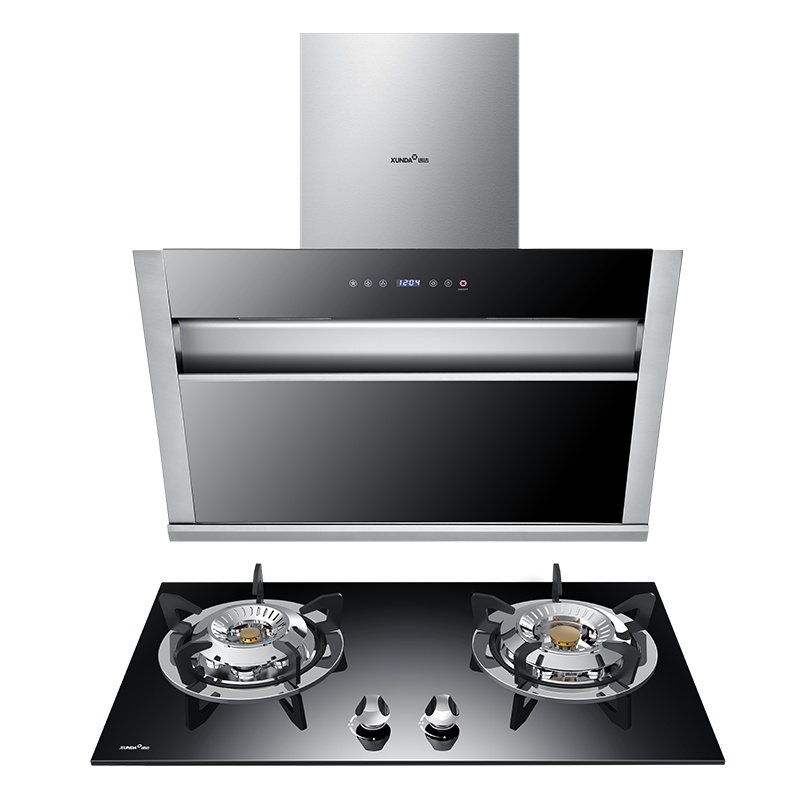 迅达CT6002+8317抽吸油烟机燃气灶套餐免拆洗灶具套装组合家用侧吸式