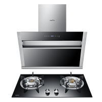 迅达CT6002+8317抽吸油烟机燃气灶套餐免拆洗灶具套装组合家用侧吸式