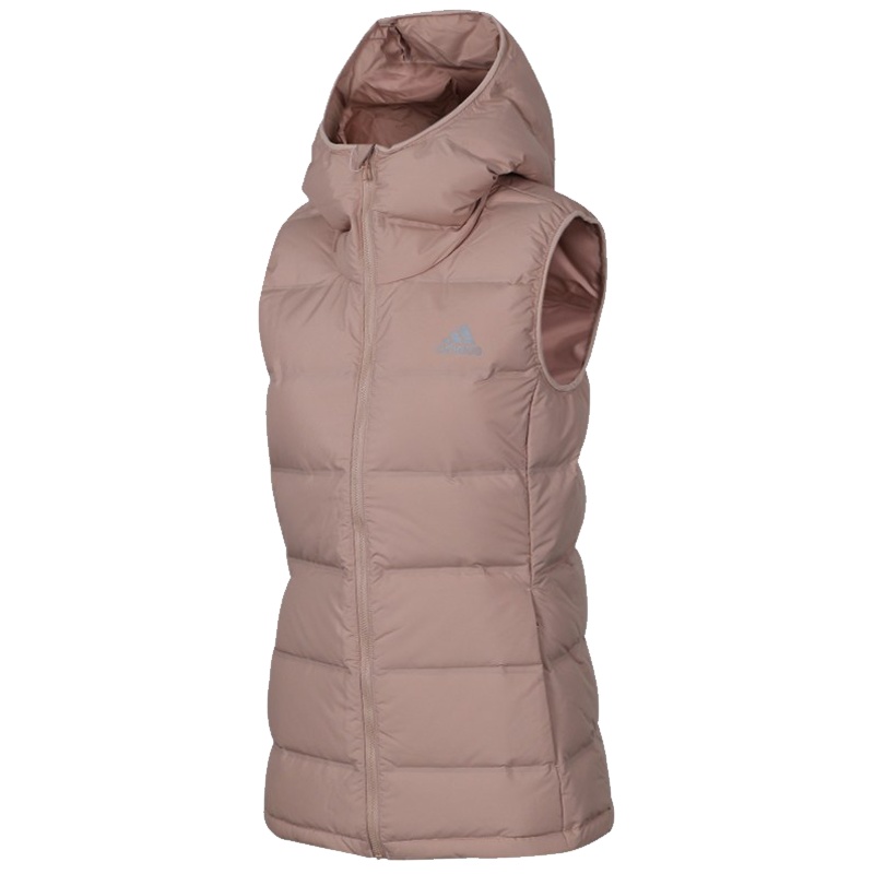 阿迪达斯（adidas）冬季新款女子防风保暖运动服连帽羽绒背心马甲CZ2313