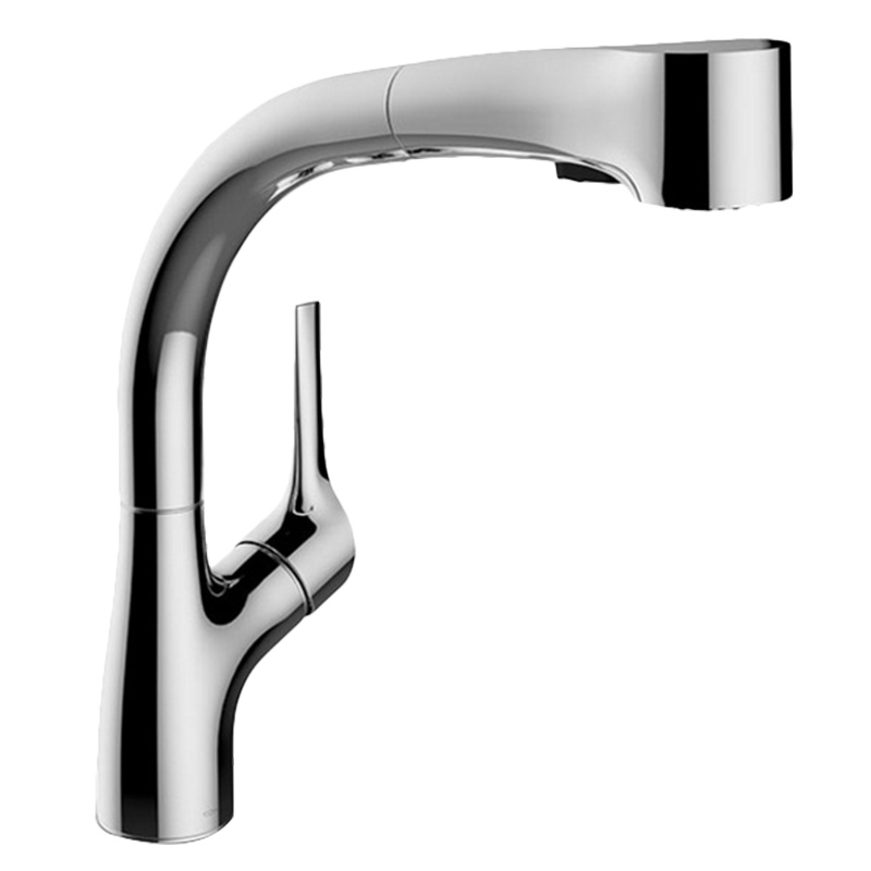 科勒厨房龙头水槽抽拉水龙头防溅洗菜池伸缩冷热水龙头K-13963T