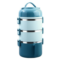 鸣顺304不锈钢多层保温饭盒分隔型超长便携桶学生上班族带饭便当餐盒
