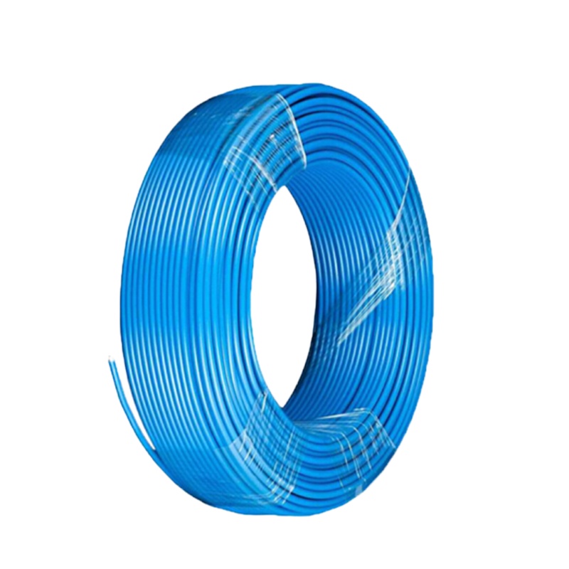 上海江铜胜华单芯硬线电线6平方国标纯铜铜线BV线单芯硬线蓝色100米一卷