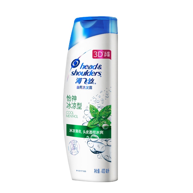 海飞丝洗发水怡神冰凉薄荷400ml6903148045008