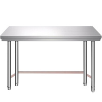 德玛仕不锈钢工作台 厨房操作台置物架商用打荷台 单层操作台1200x800x800mm(工程款304无磁不锈钢)