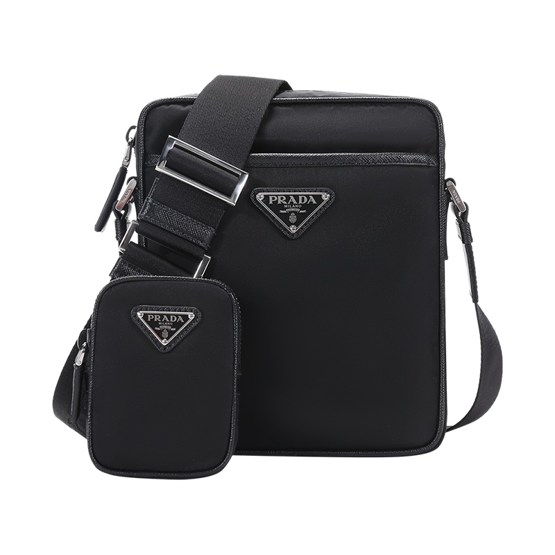 PRADA 普拉达 男士 Re-Nylon尼龙单肩斜挎包带小包2VH112 2DMH