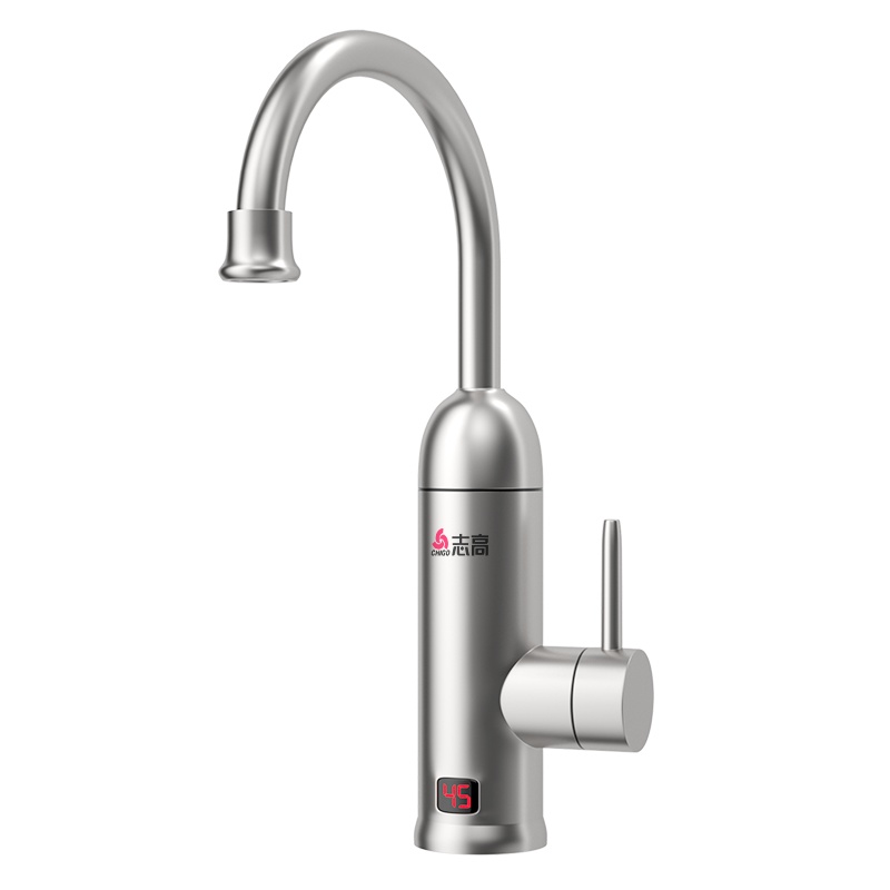 沃牧 WM-001-J2 电热水龙头下进水不锈钢带漏保竖款