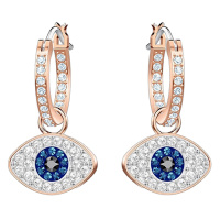 [直营]施华洛世奇(SWAROVSKI) 2018 DUO 恶魔之眼耳环简约气质女士耳坠耳饰 人造水晶 送恋人