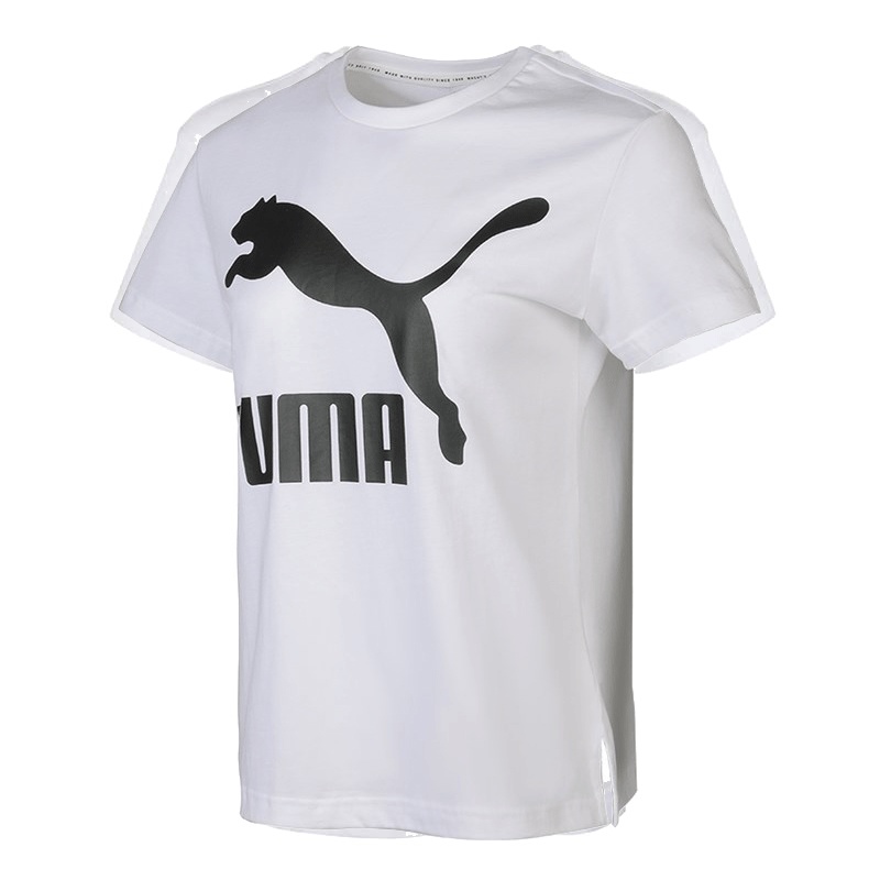 彪马PUMA女士大logo短袖透气运动休闲服圆领修身T恤57940667