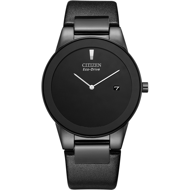 西铁城(CITIZEN)手表男日本光动能皮带简约商务休闲防水男士手表AU1065-07E