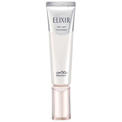 资生堂 SHISEIDO ELIXIR 怡丽丝尔 WHITE日间嫩白防晒美容乳液 35ml/SPF50+ 银管 防晒霜