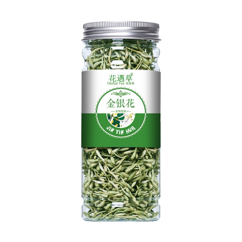一罐金银花 可送杯正宗特级封丘金银花茶胎菊花蒲公英茶叶三倍下火养生花茶